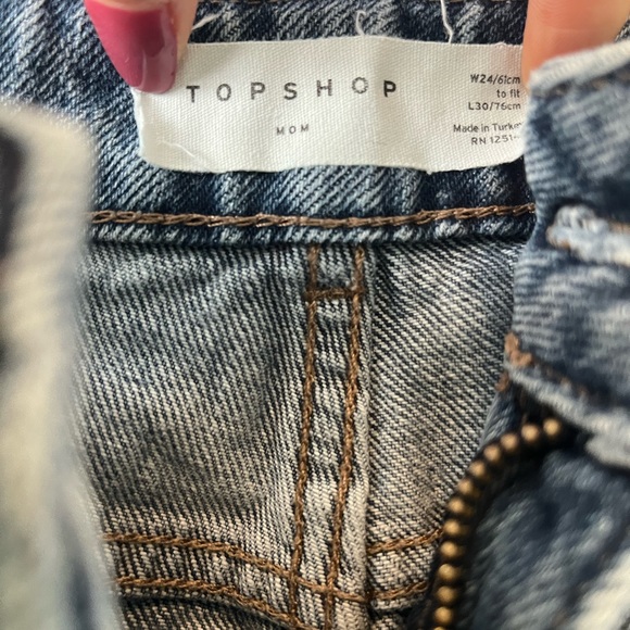 Topshop Medium Wash Mom Jeans - Picture 3 of 3
